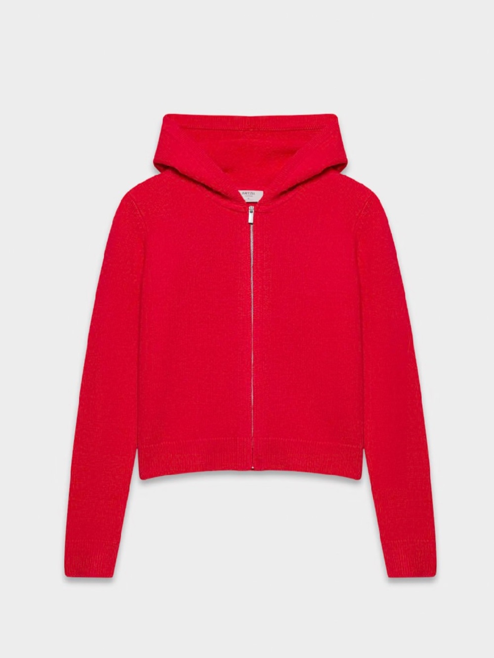 Aritzia Essential Cashmere Idyllic Zip Hoodie XSmall Flashing Red